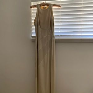 Carmen Marc Volvo evening gown taupe sz2